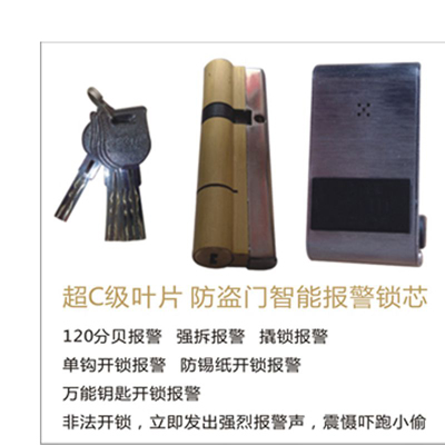 门业图片-防盗门锁芯超C级叶片 防盗门智能报警锁芯超C级叶片 防盗门智能报警锁芯图片